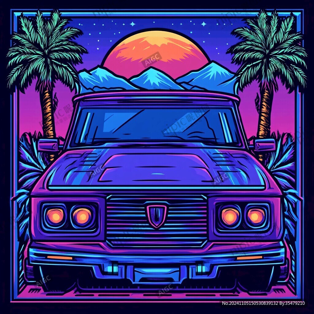 吉普車印花
