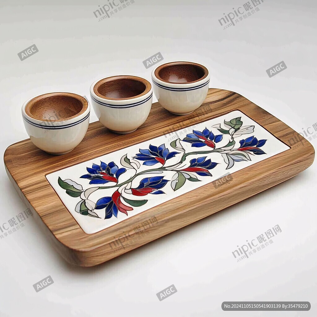 彩繪茶盤