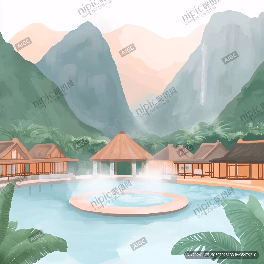 水池插畫