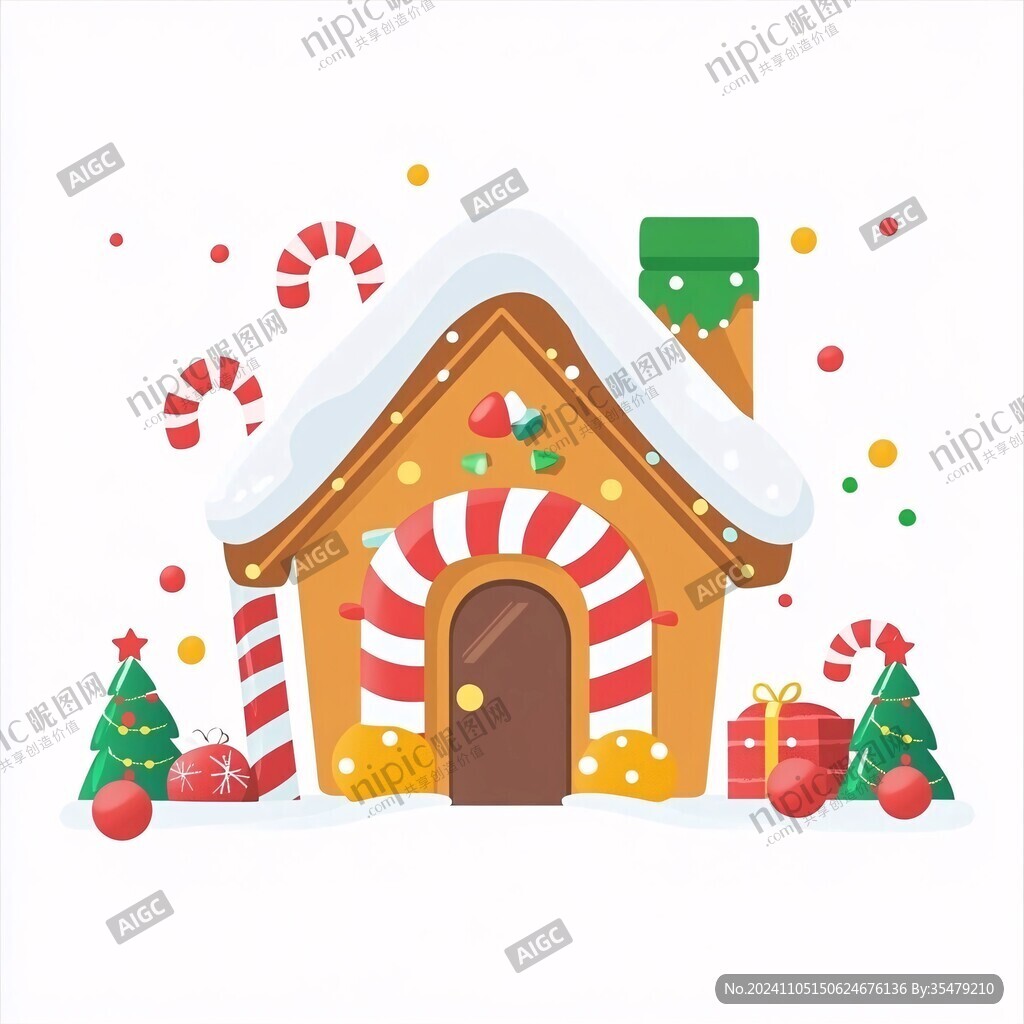 圣誕節(jié)街道房屋雪景