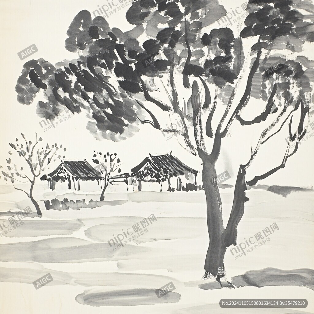 國畫鄉(xiāng)村