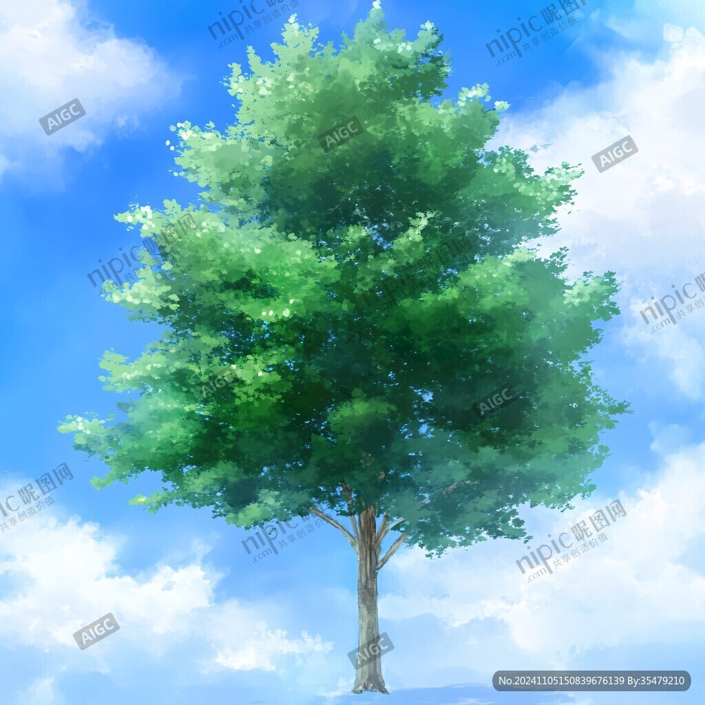 手繪白蠟樹