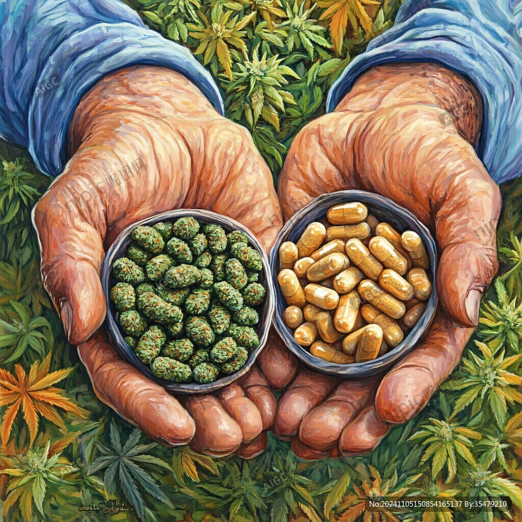 大麻花插畫