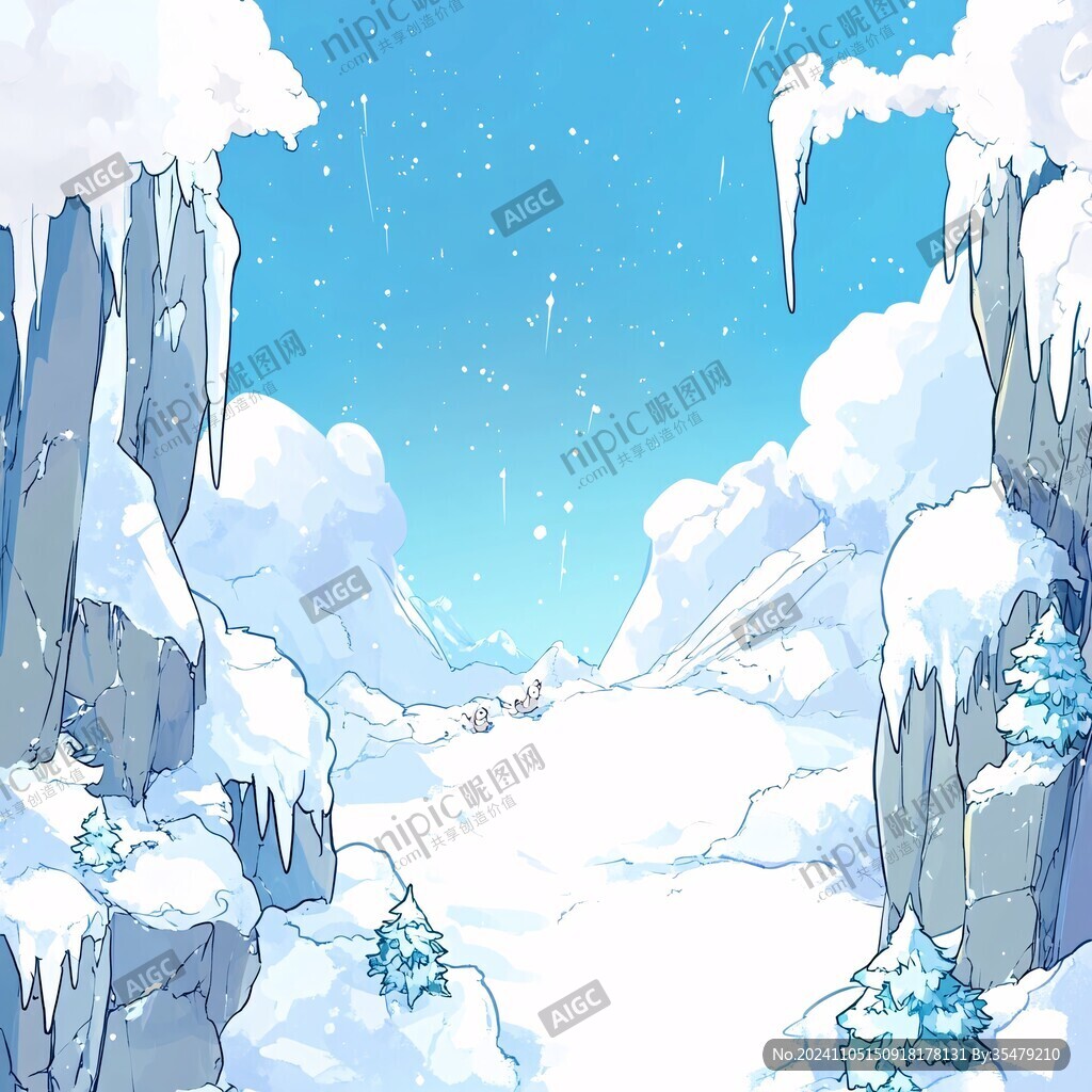 插畫圖山插畫