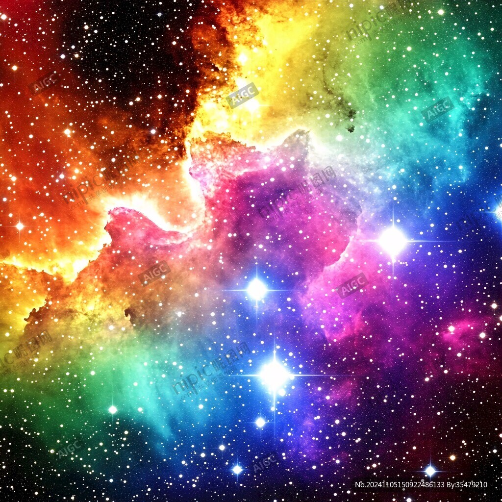彩色夢(mèng)幻星空