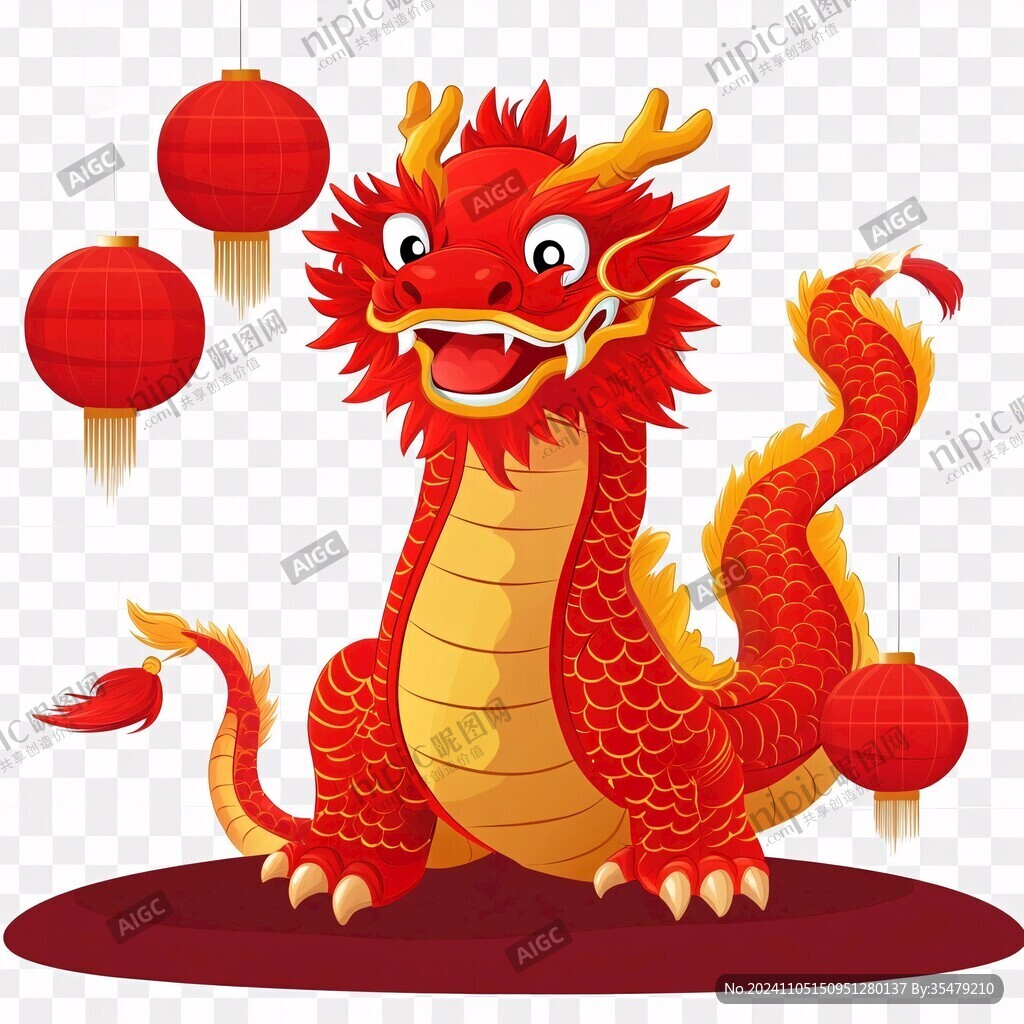 春節(jié)喜慶卡通龍