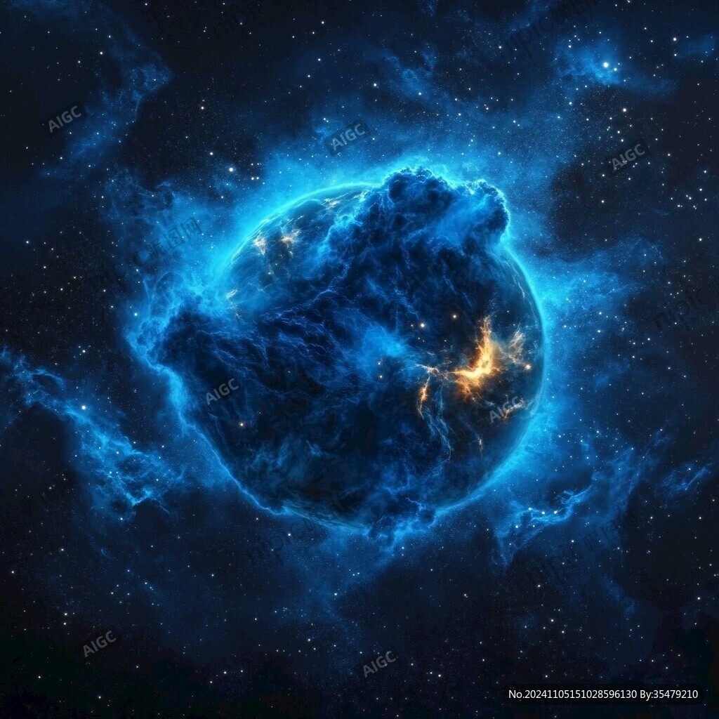 浪漫星空藍(lán)色星云
