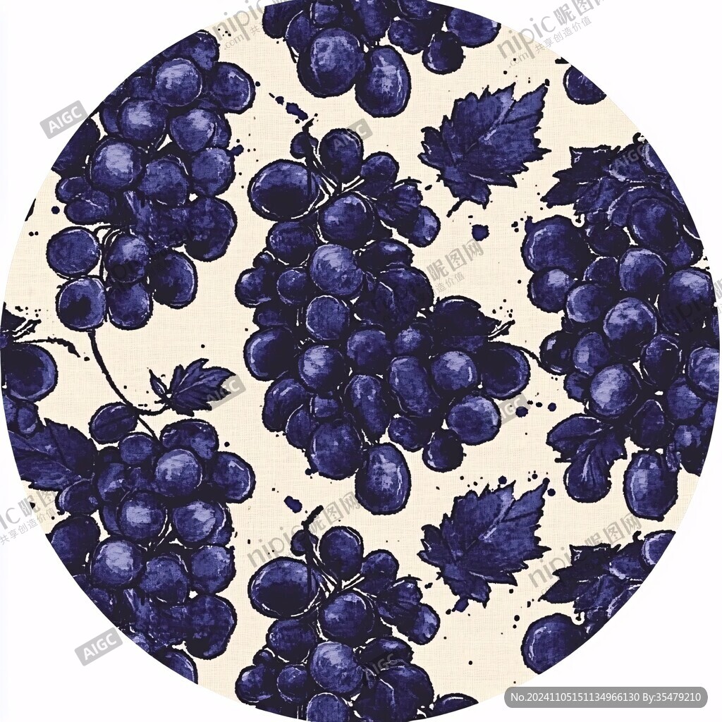藍寶石葡萄包裝插畫