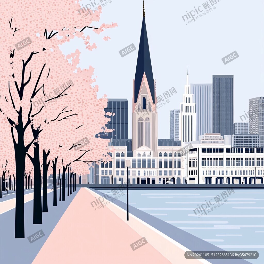 溫哥華插畫素材背景