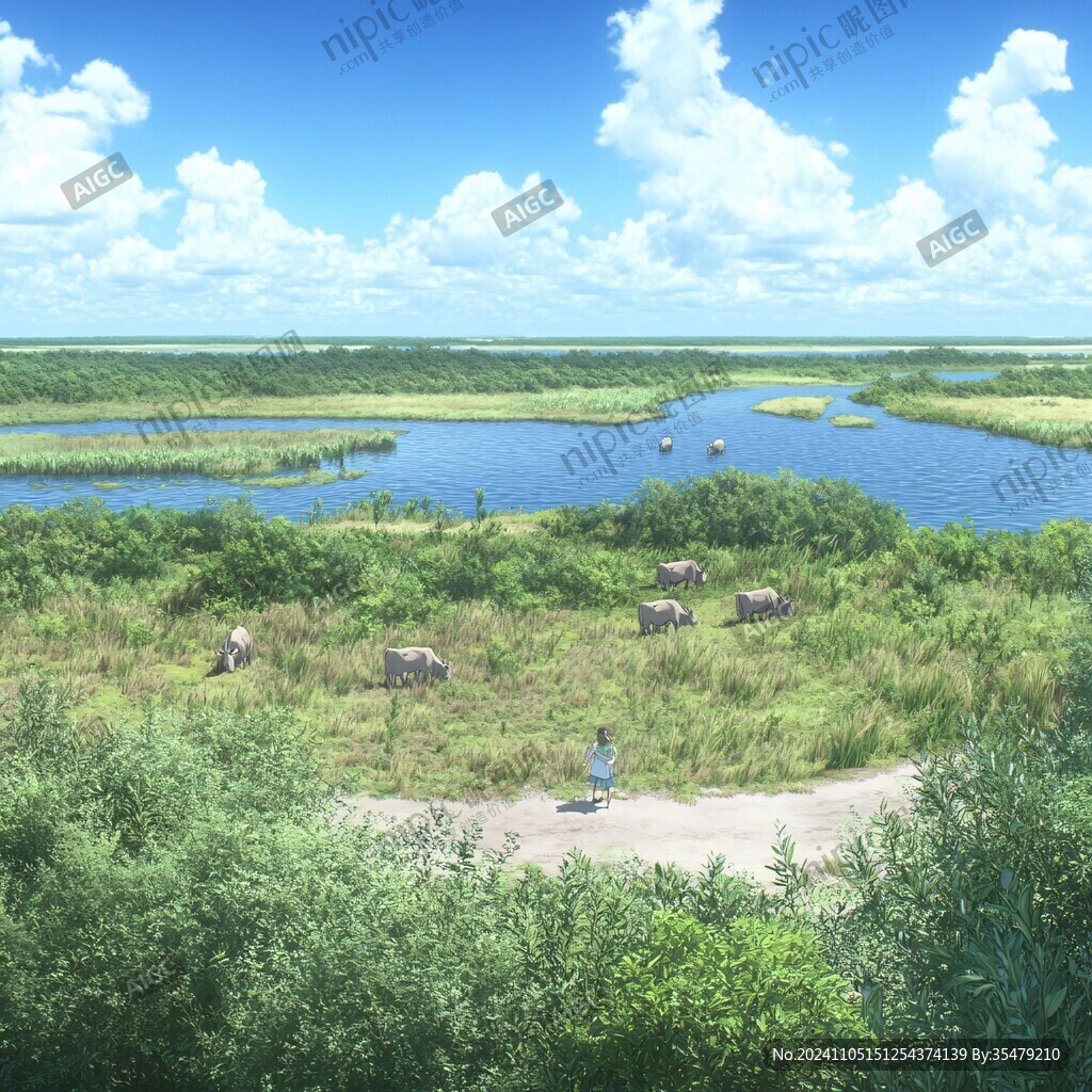 呼倫湖濕地場景還原