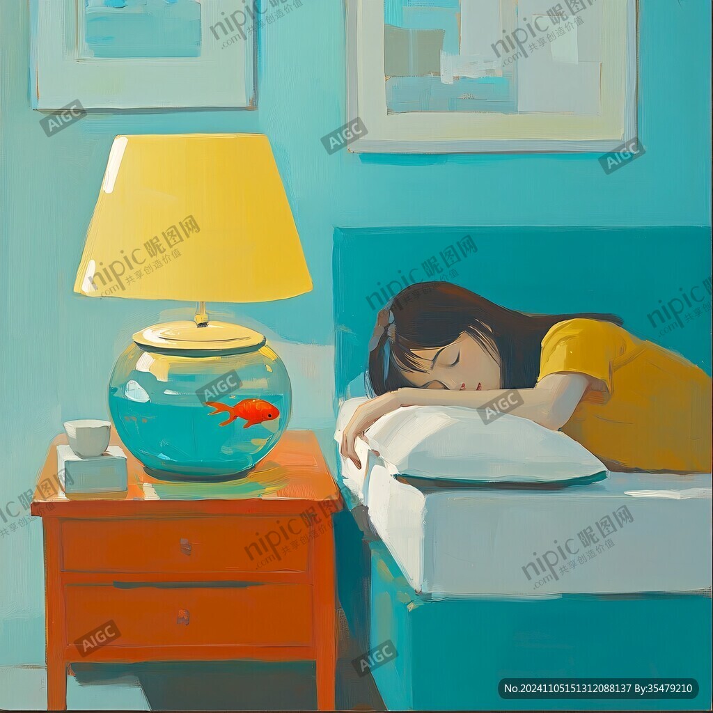 東方睡眠女子插畫
