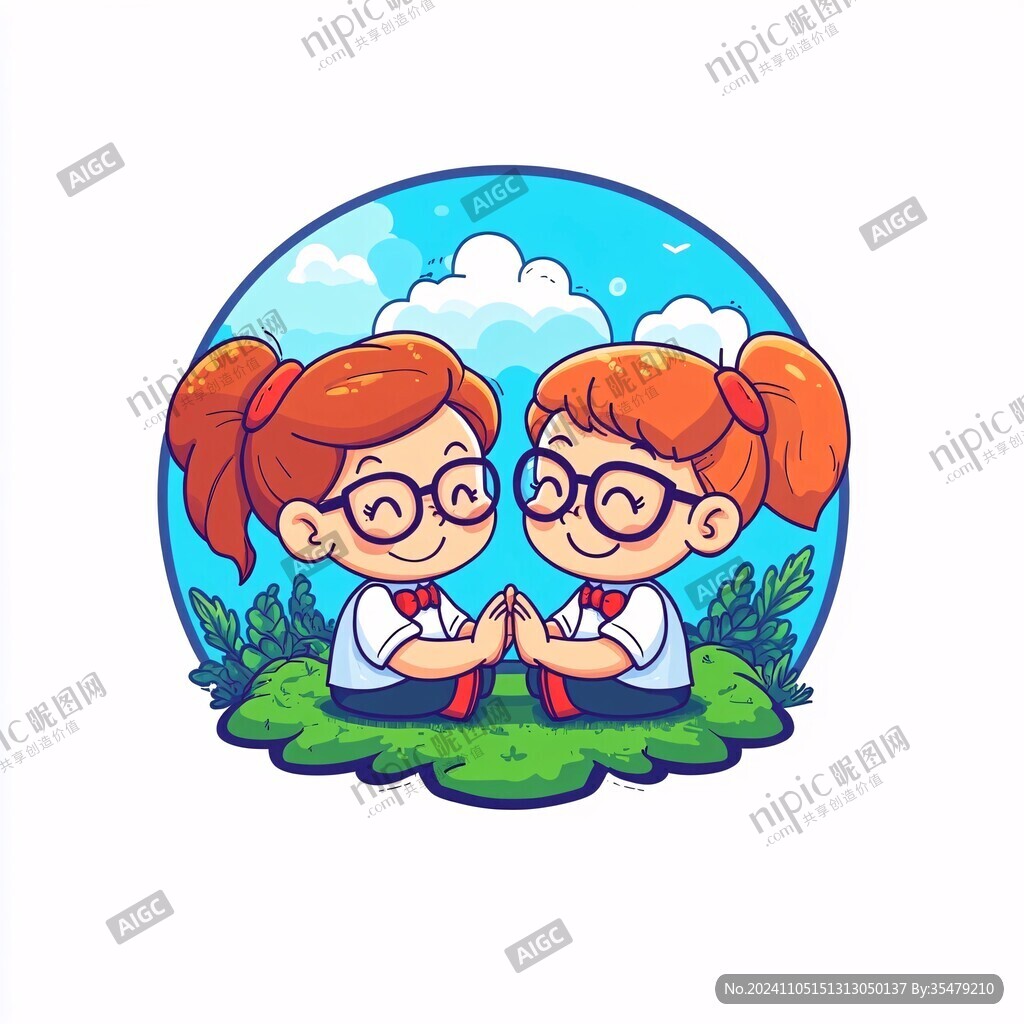 卡通小學(xué)生標志