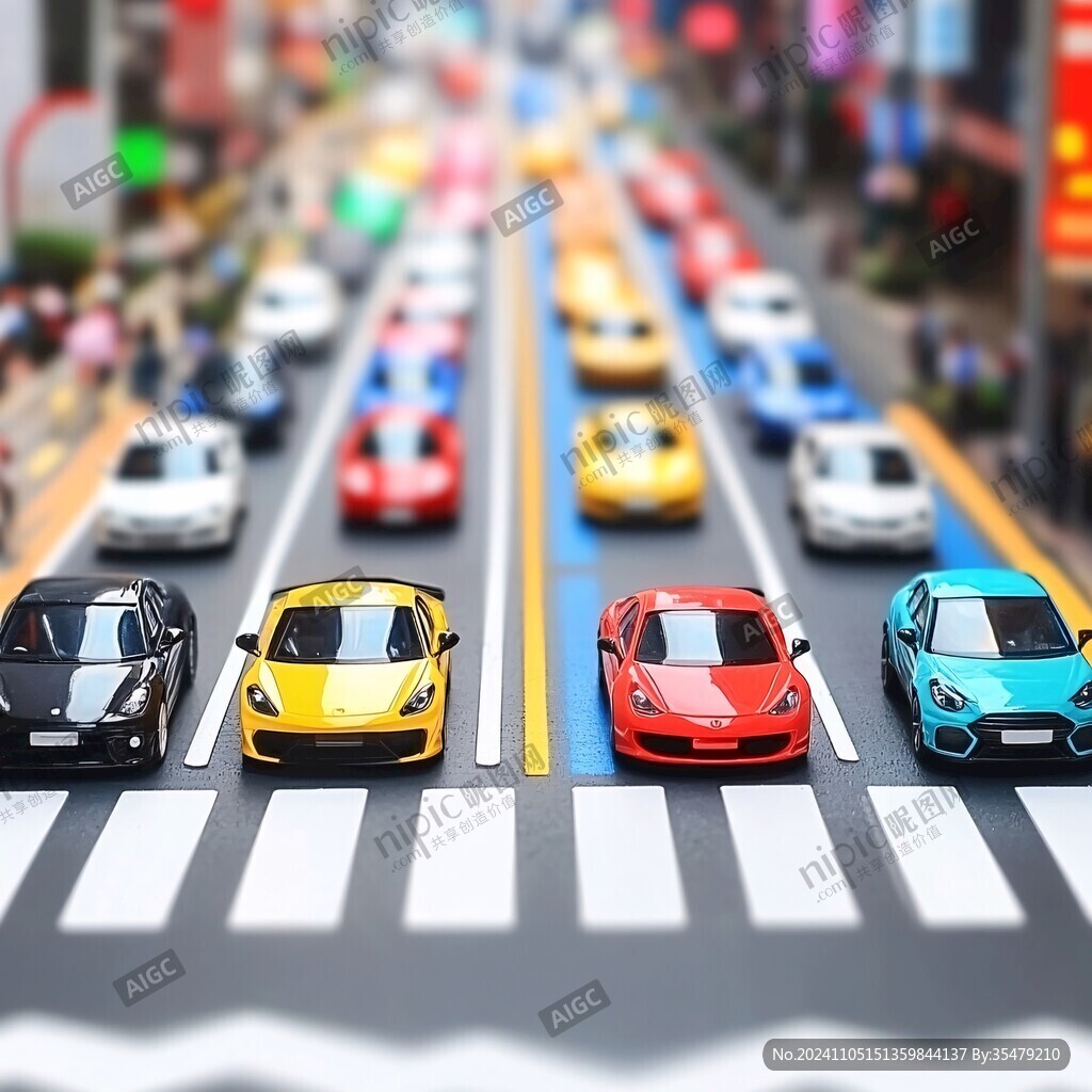 繁華街道汽車
