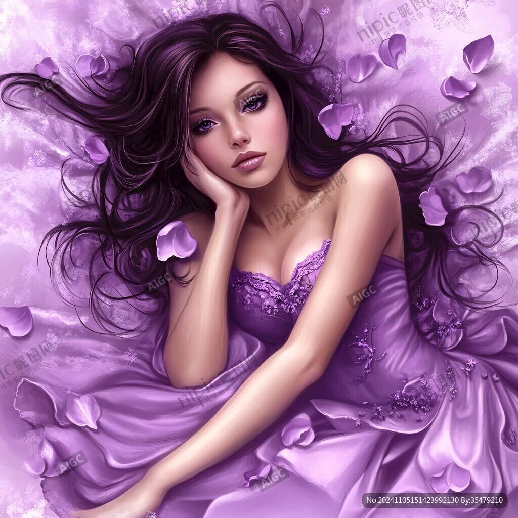 唯美美女插圖