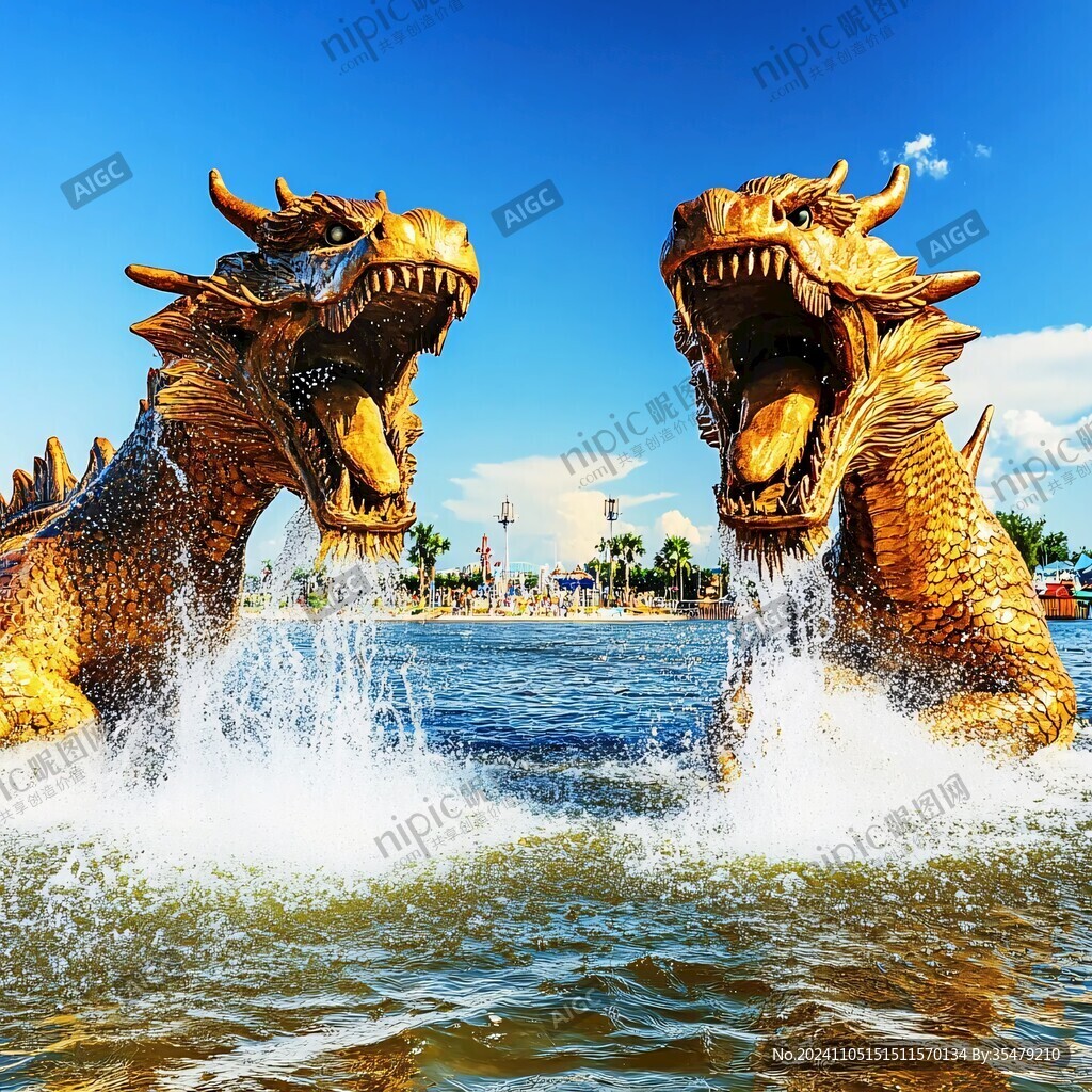 雙龍吐水