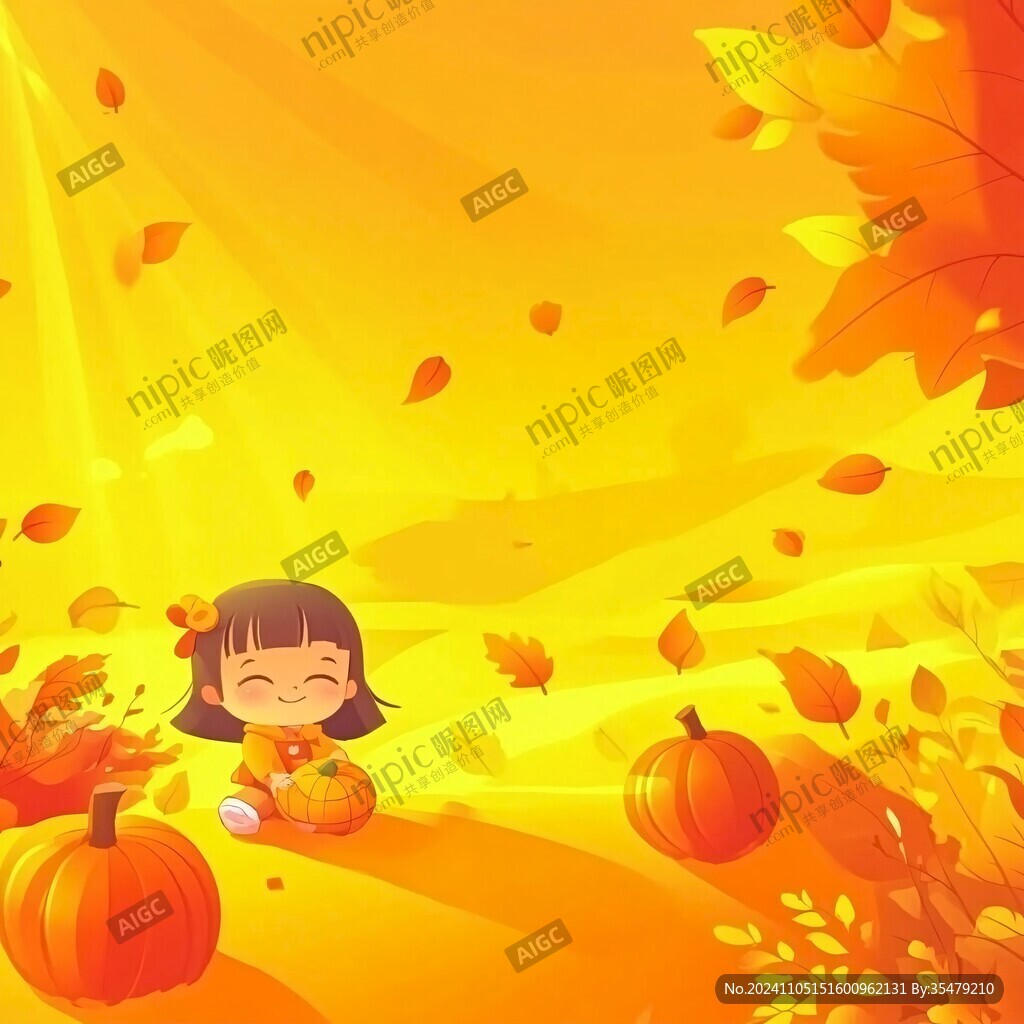 秋游的好小女孩插畫