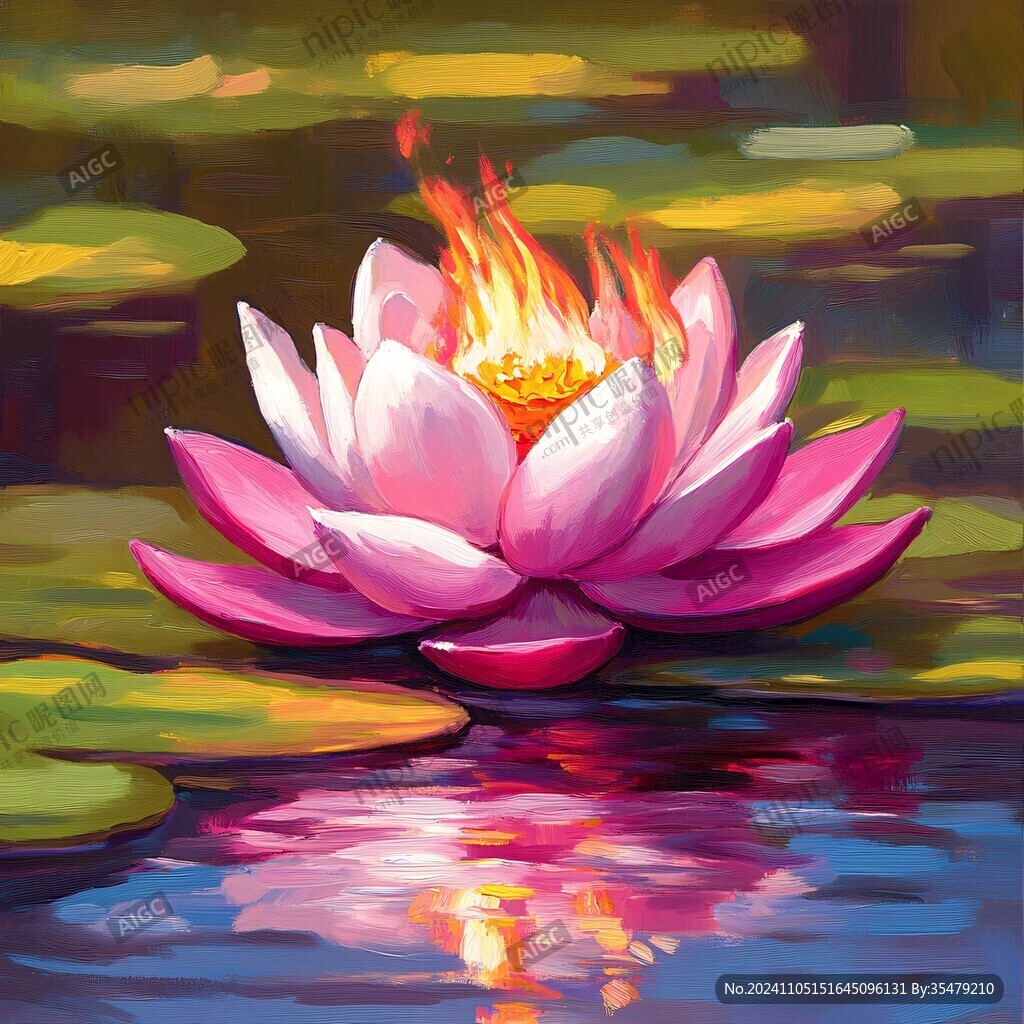 蓮花燈插畫