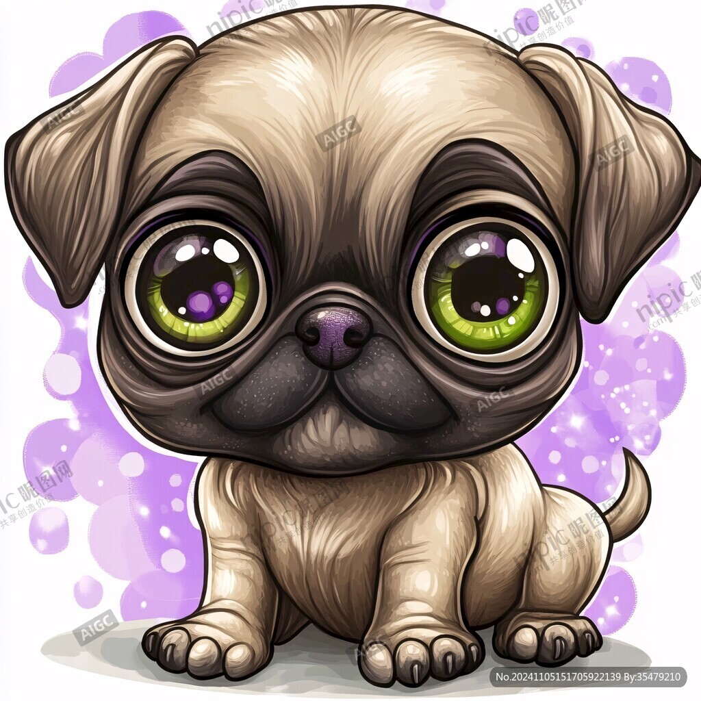 q版小狗形象插畫