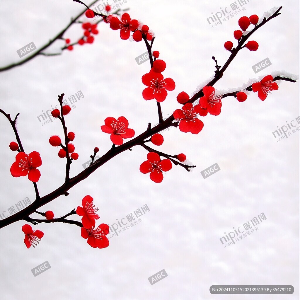 紅色一枝梅