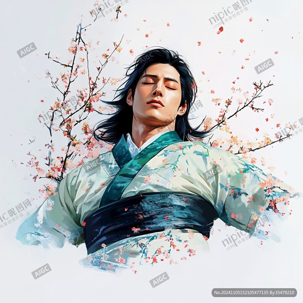 原創(chuàng)手繪古裝美男