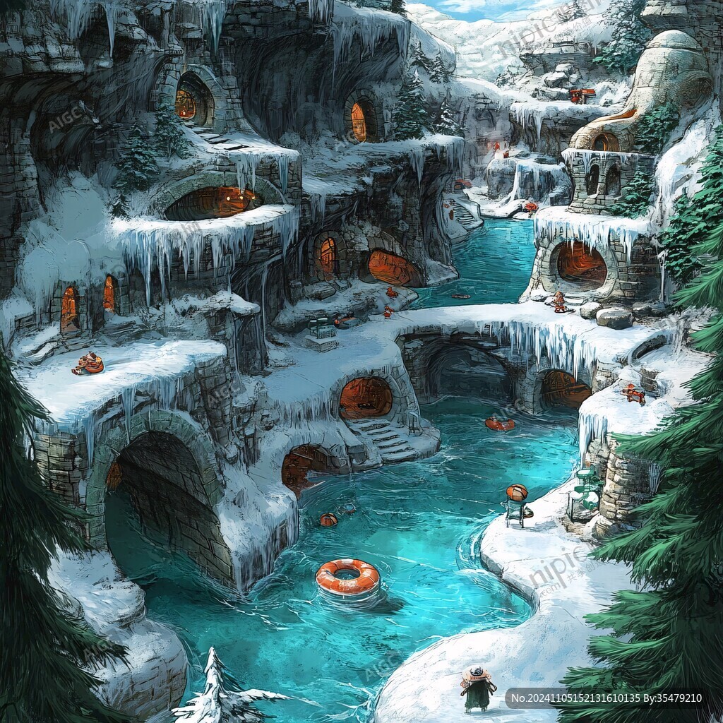 3d冰雪世界地畫