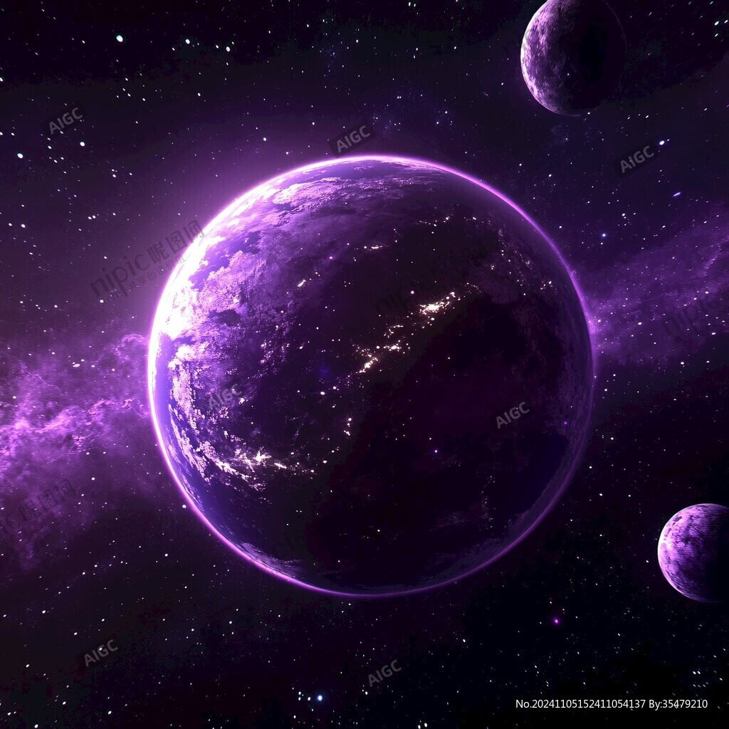 藍紫色暗黑色宇宙星空
