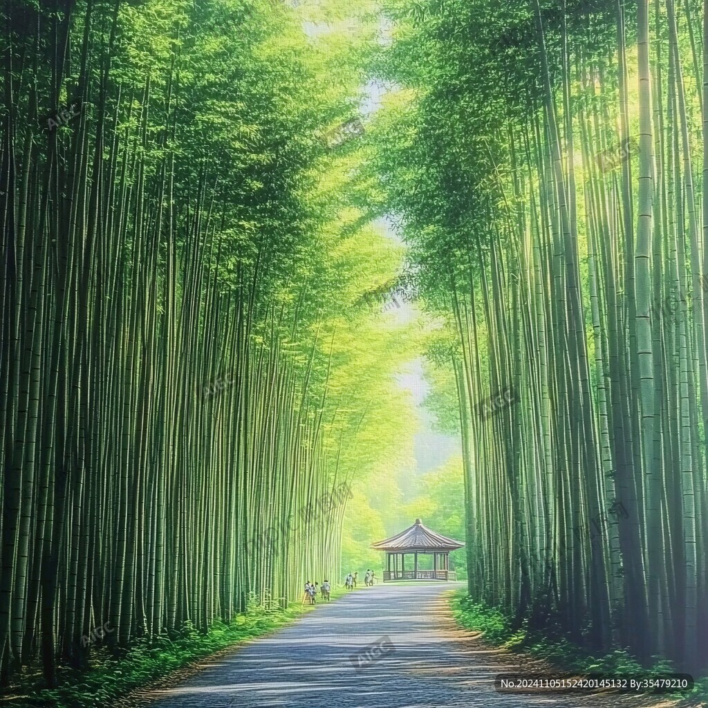 唯美竹林小路
