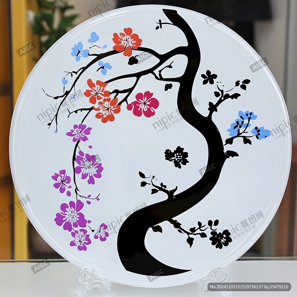 梅花圓盤工藝品