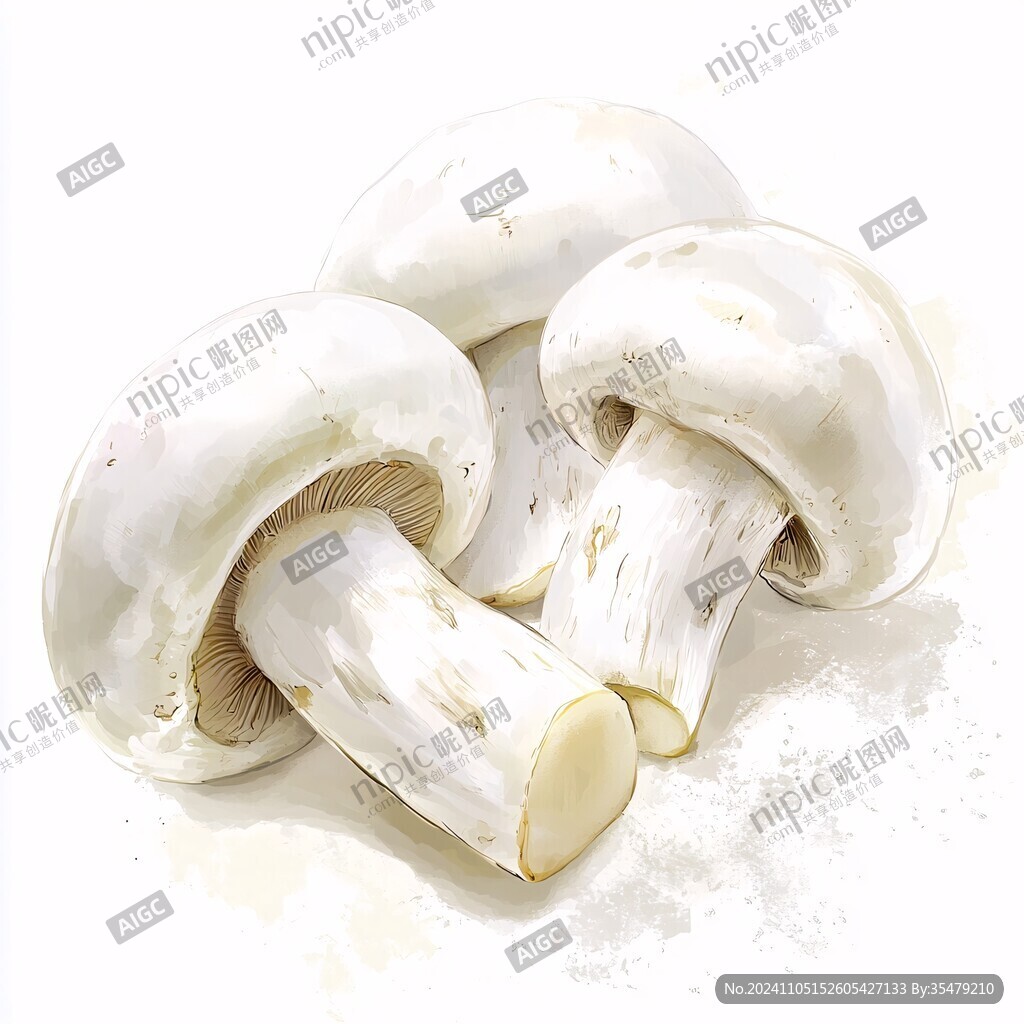手繪杏鮑菇