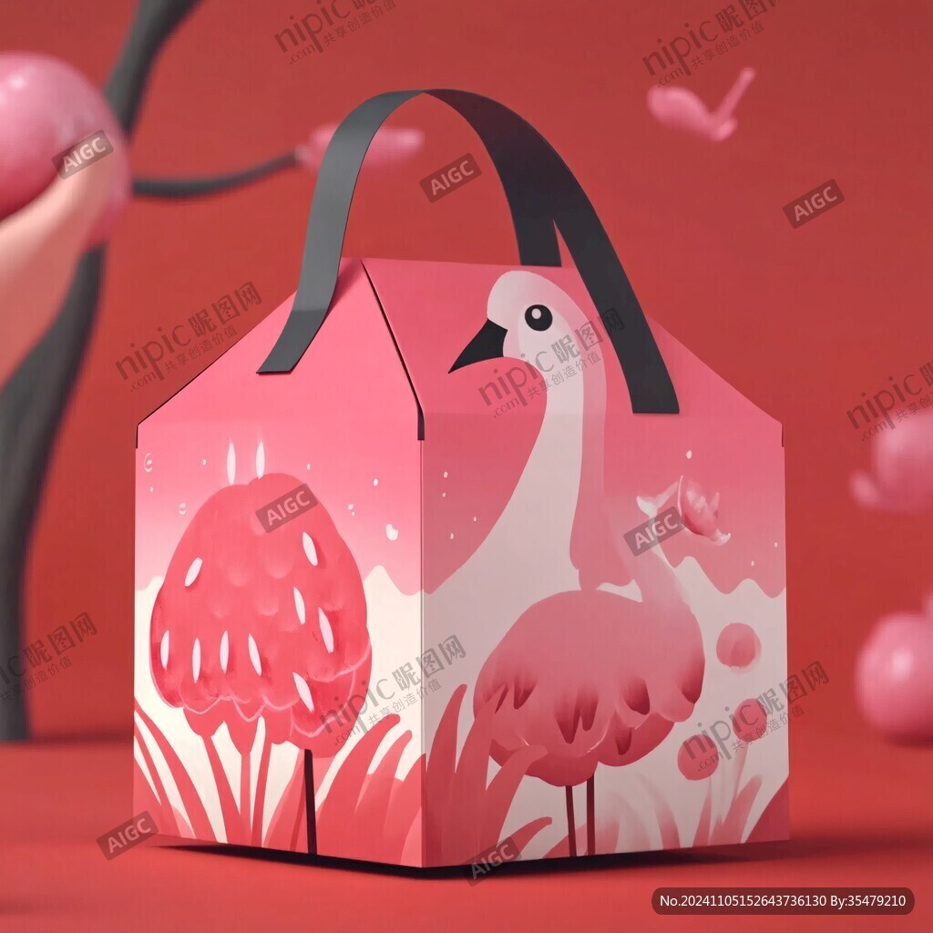 仙鶴包裝盒插畫