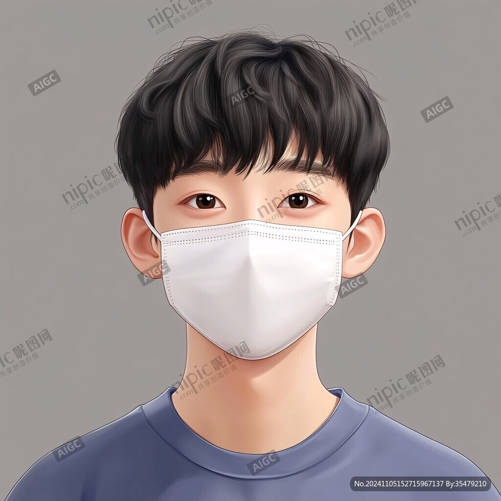 戴口罩男孩