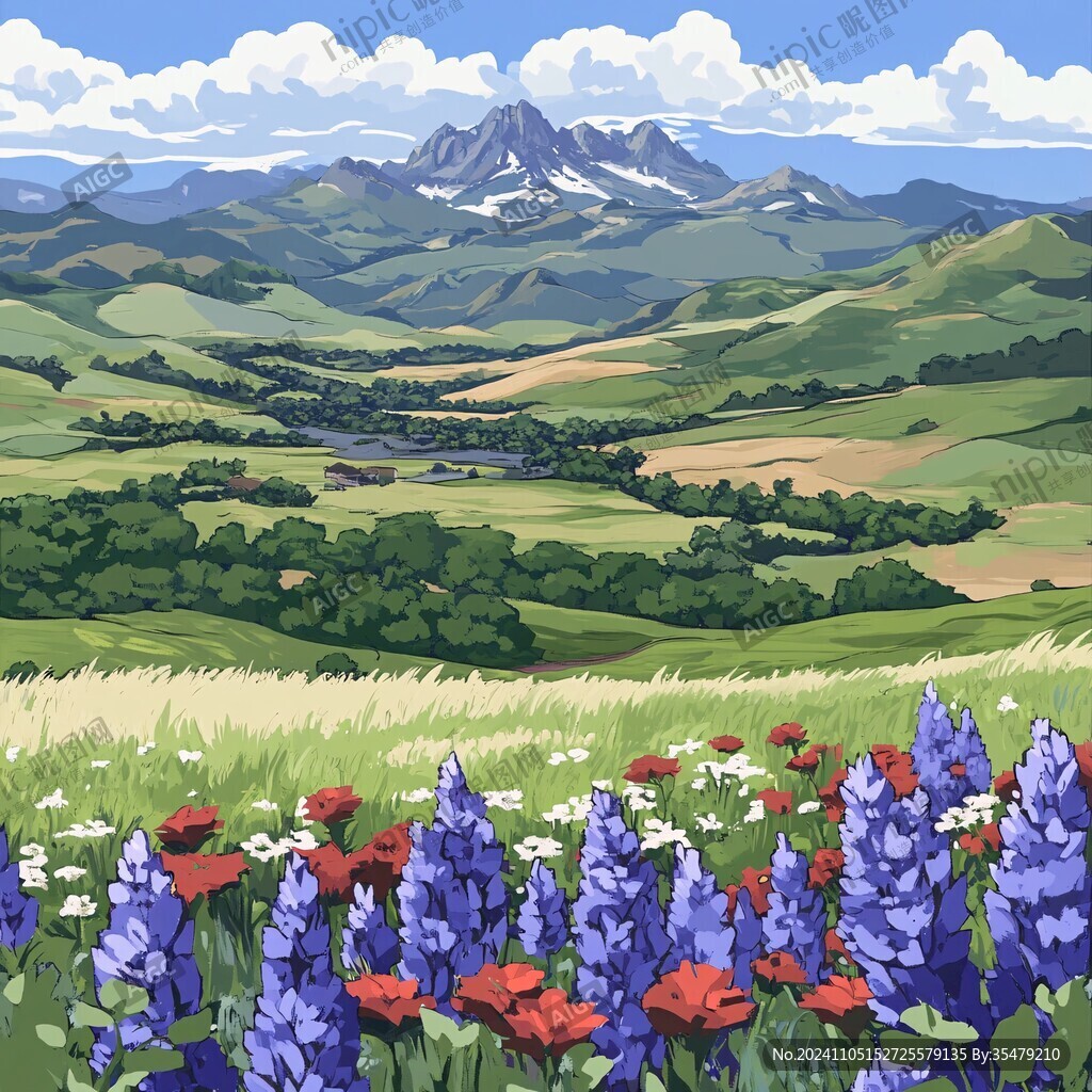 山野爛漫插畫
