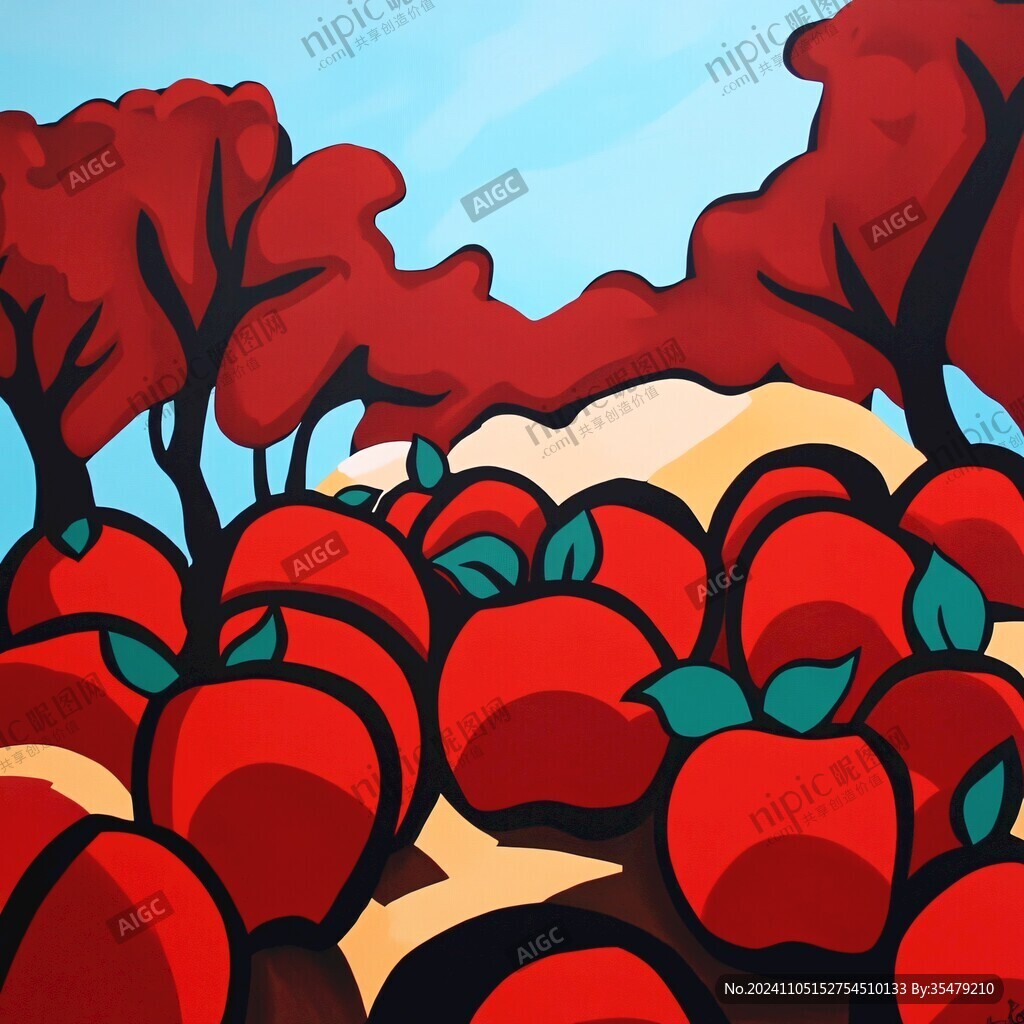 紅棗林插畫