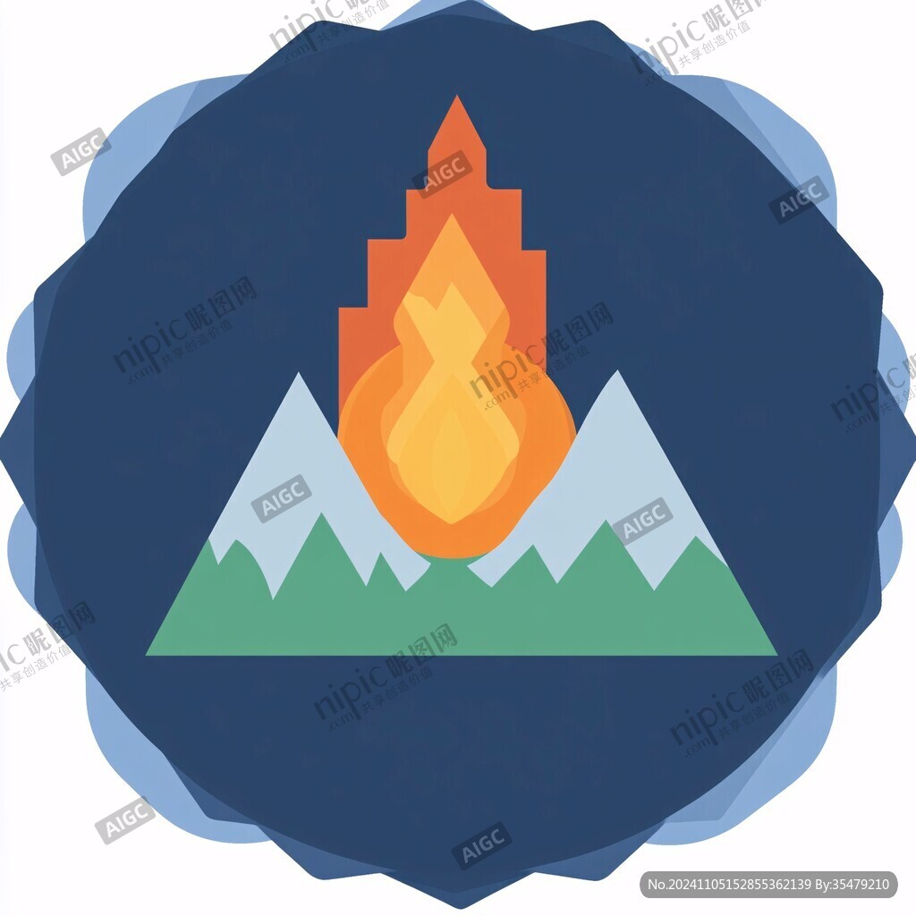 火山logo