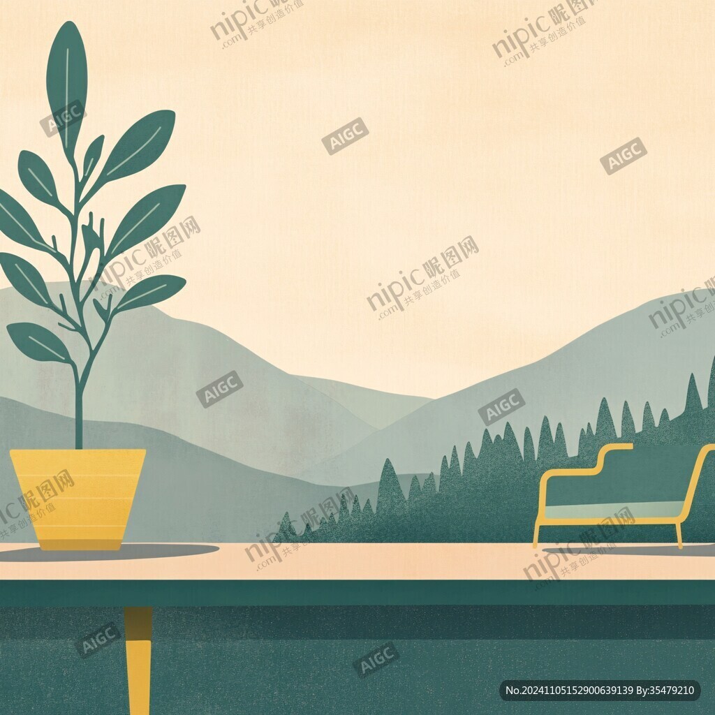 桌面擺件插畫