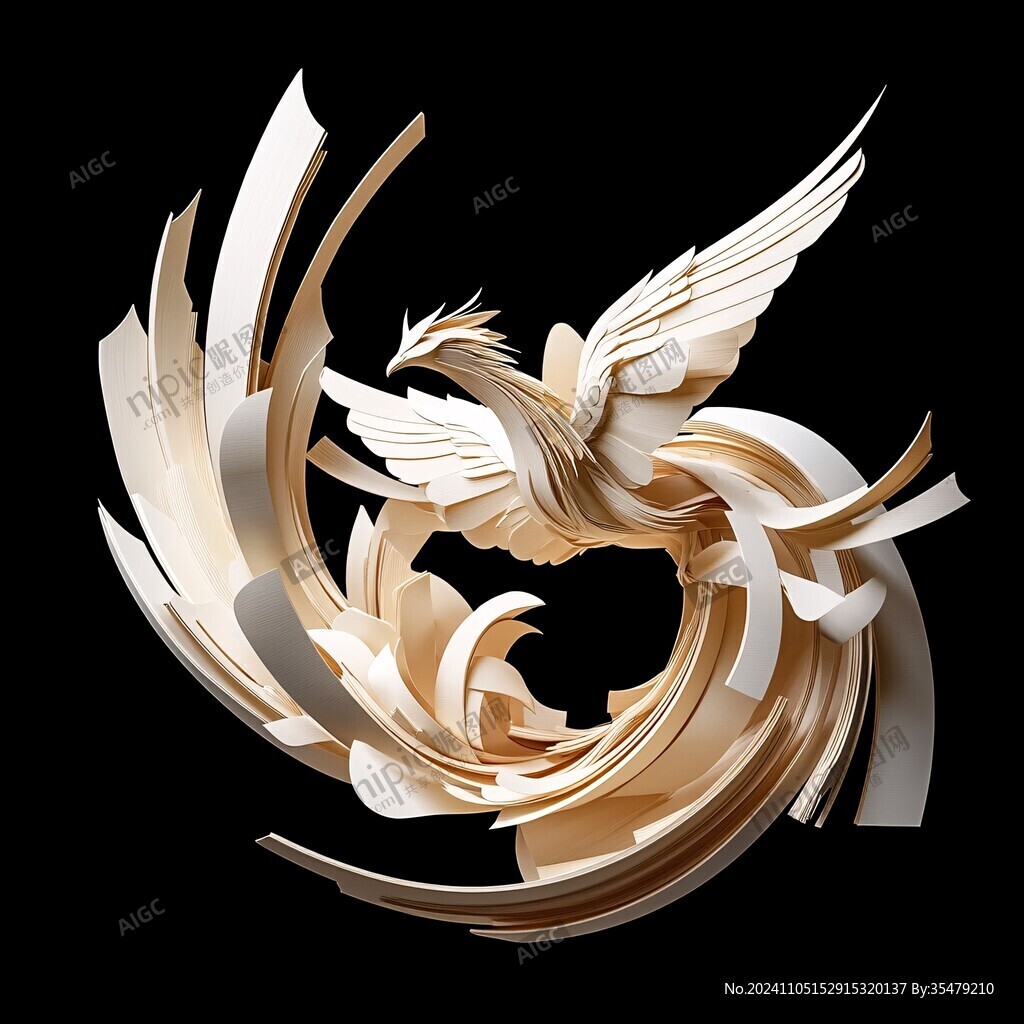 立體質(zhì)感鳳凰
