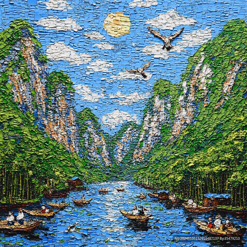 漆畫(huà)山水