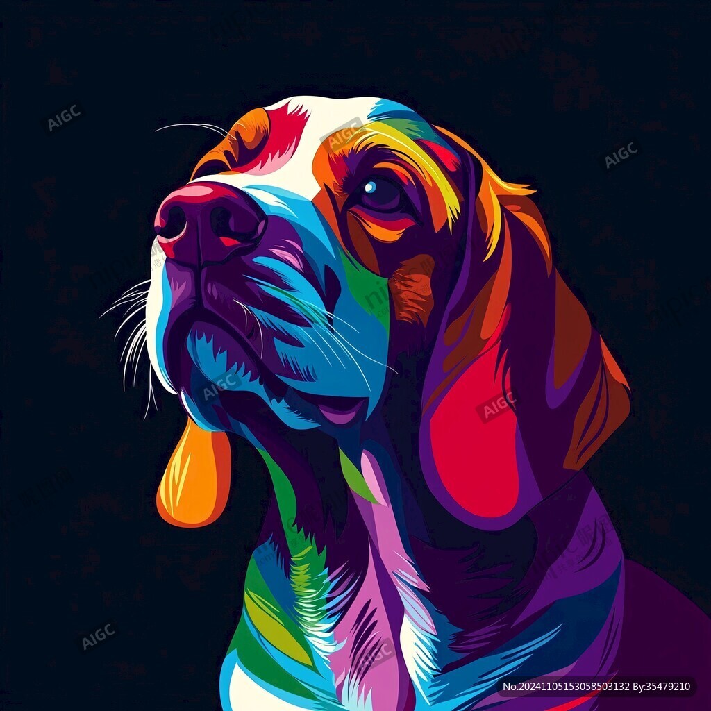 狗狗潮流插畫