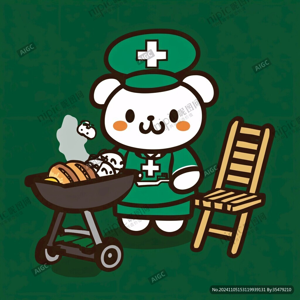 卡通兔子護士