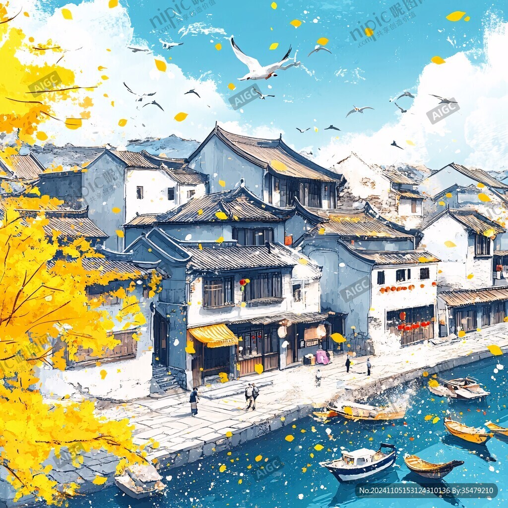 插畫江南
