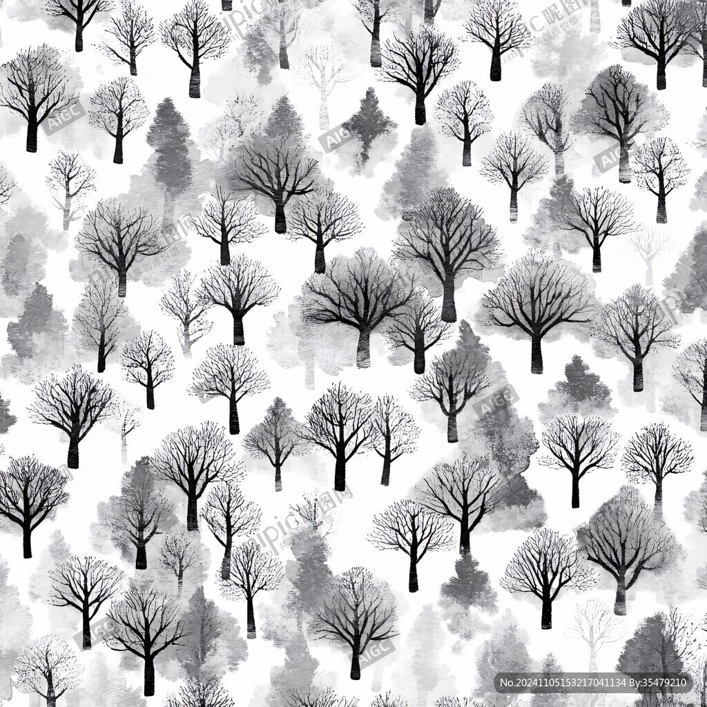 黑白樹木背景