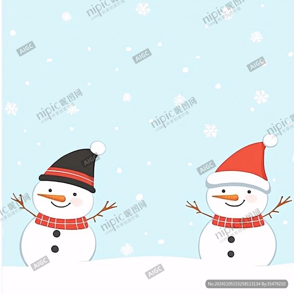 圣誕雪人拍照背景