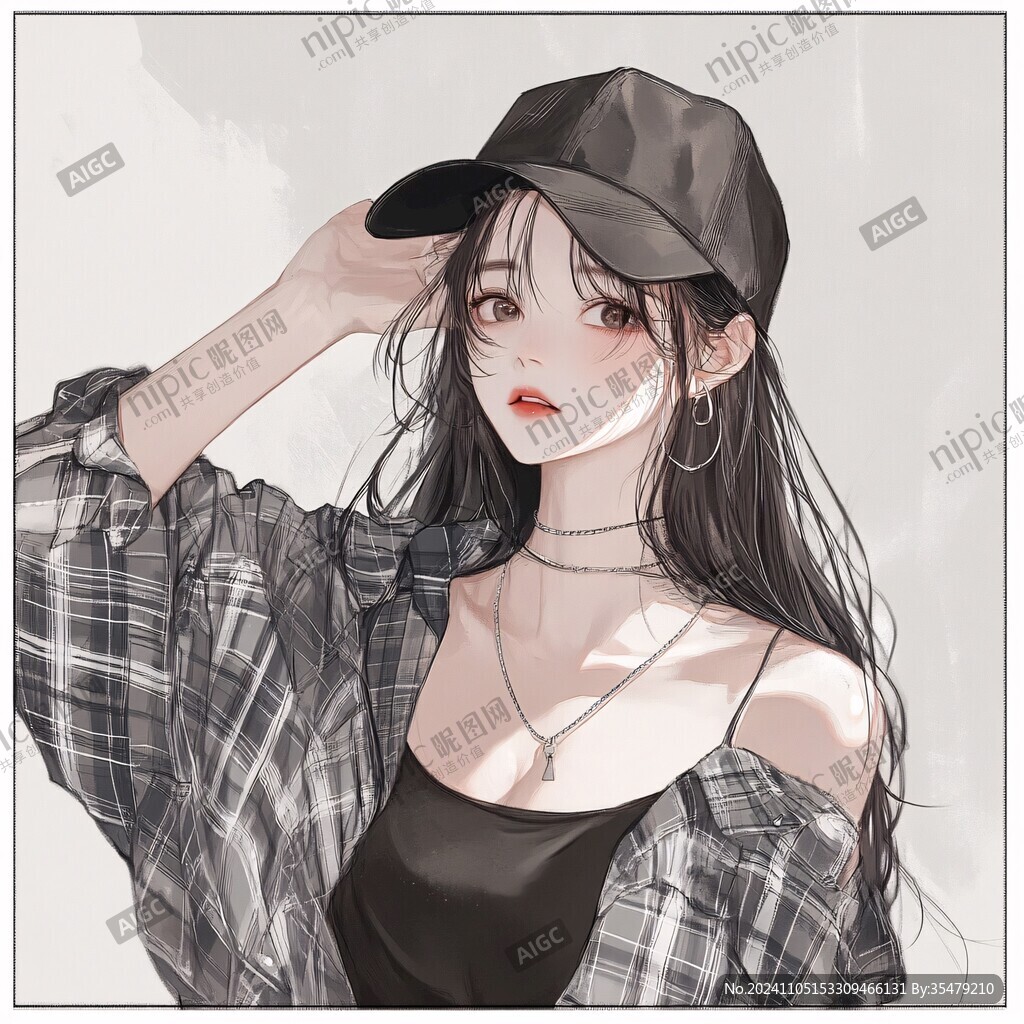 插畫(huà)少女頭像