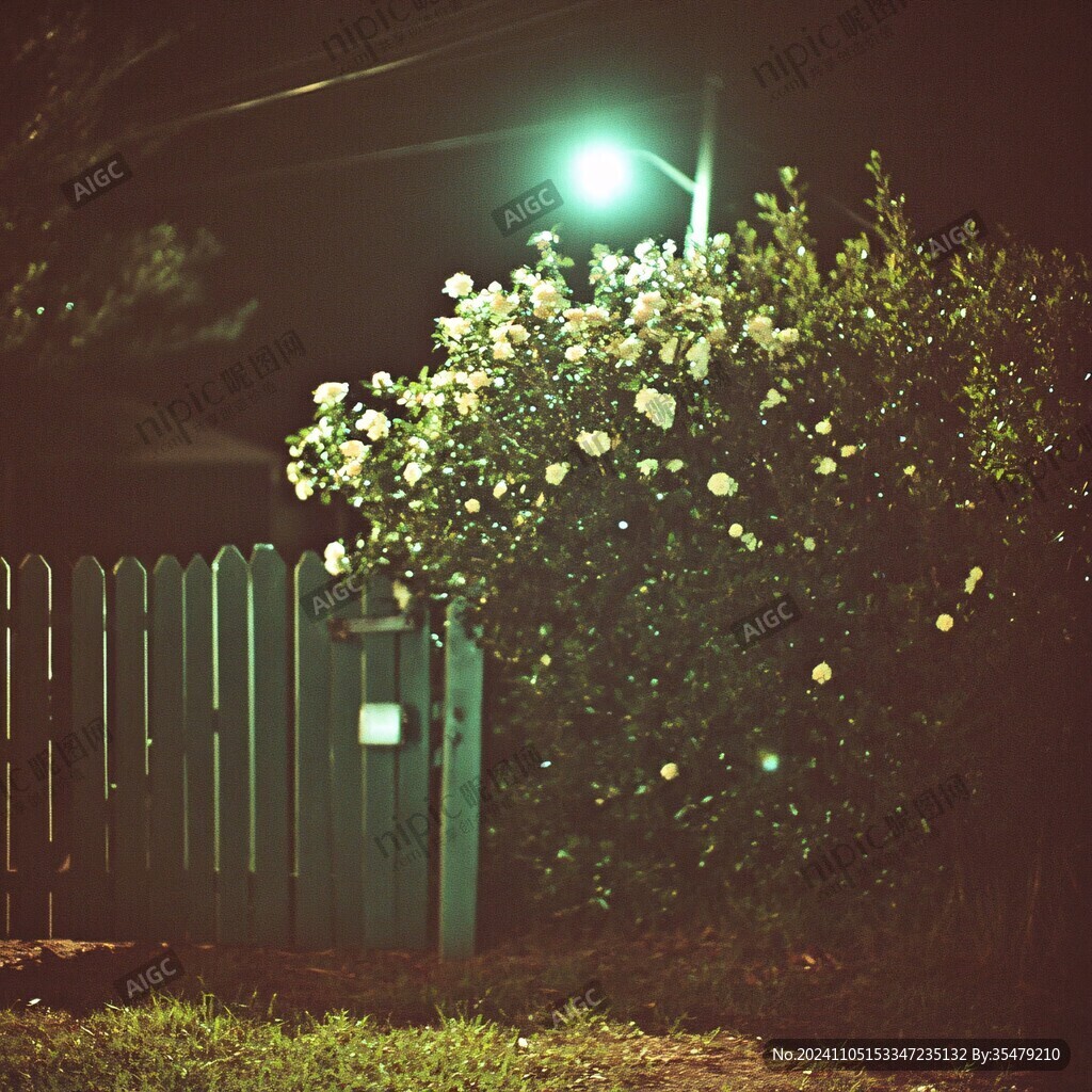 夜色中的薔薇