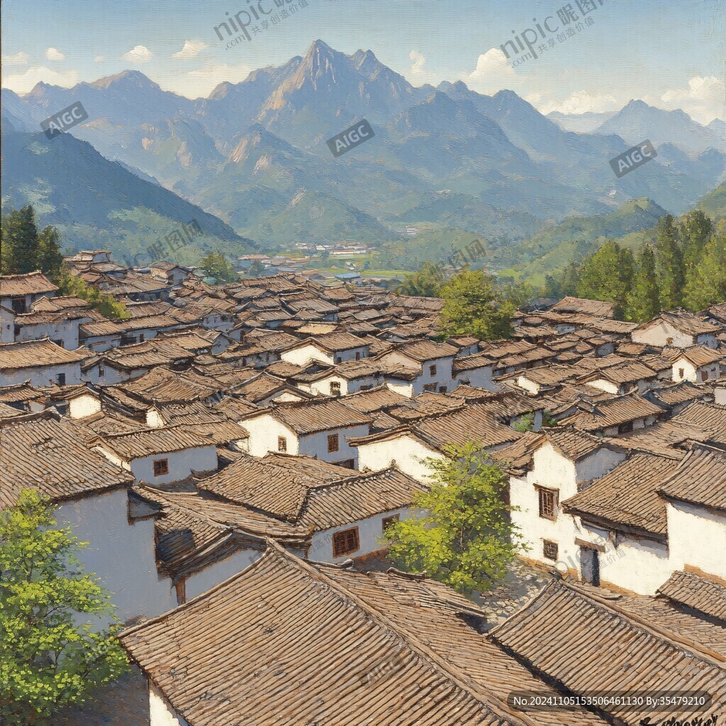 宏村插畫