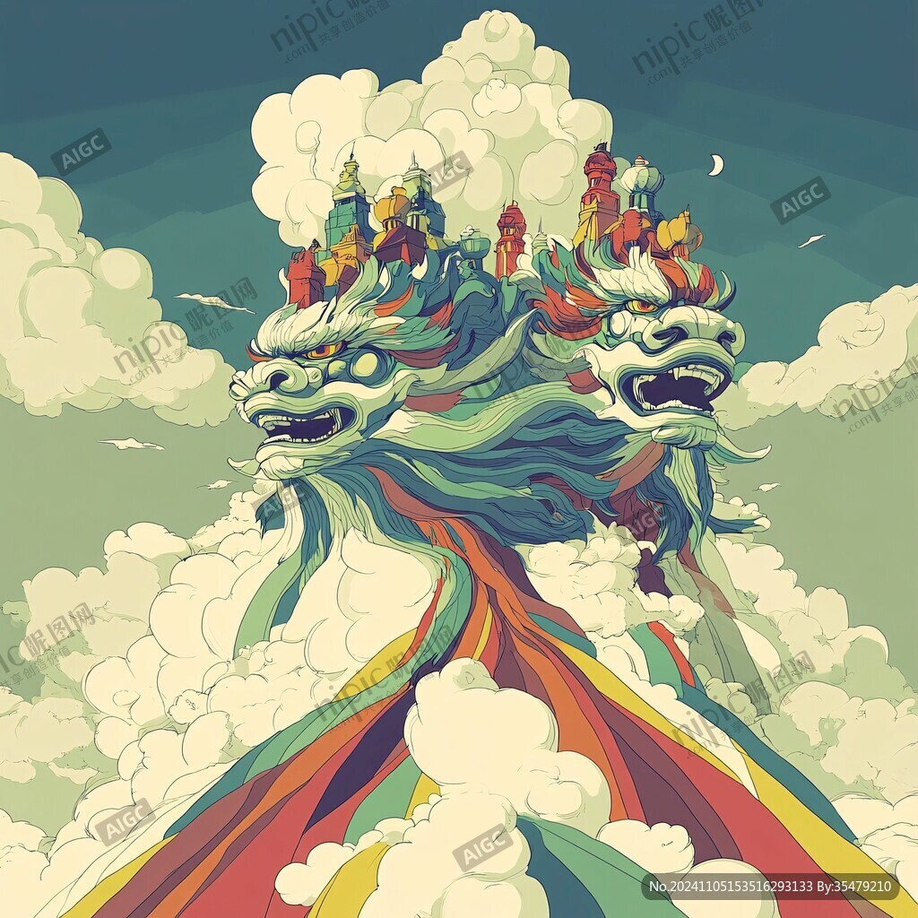 國潮龍插畫文創(chuàng)插畫