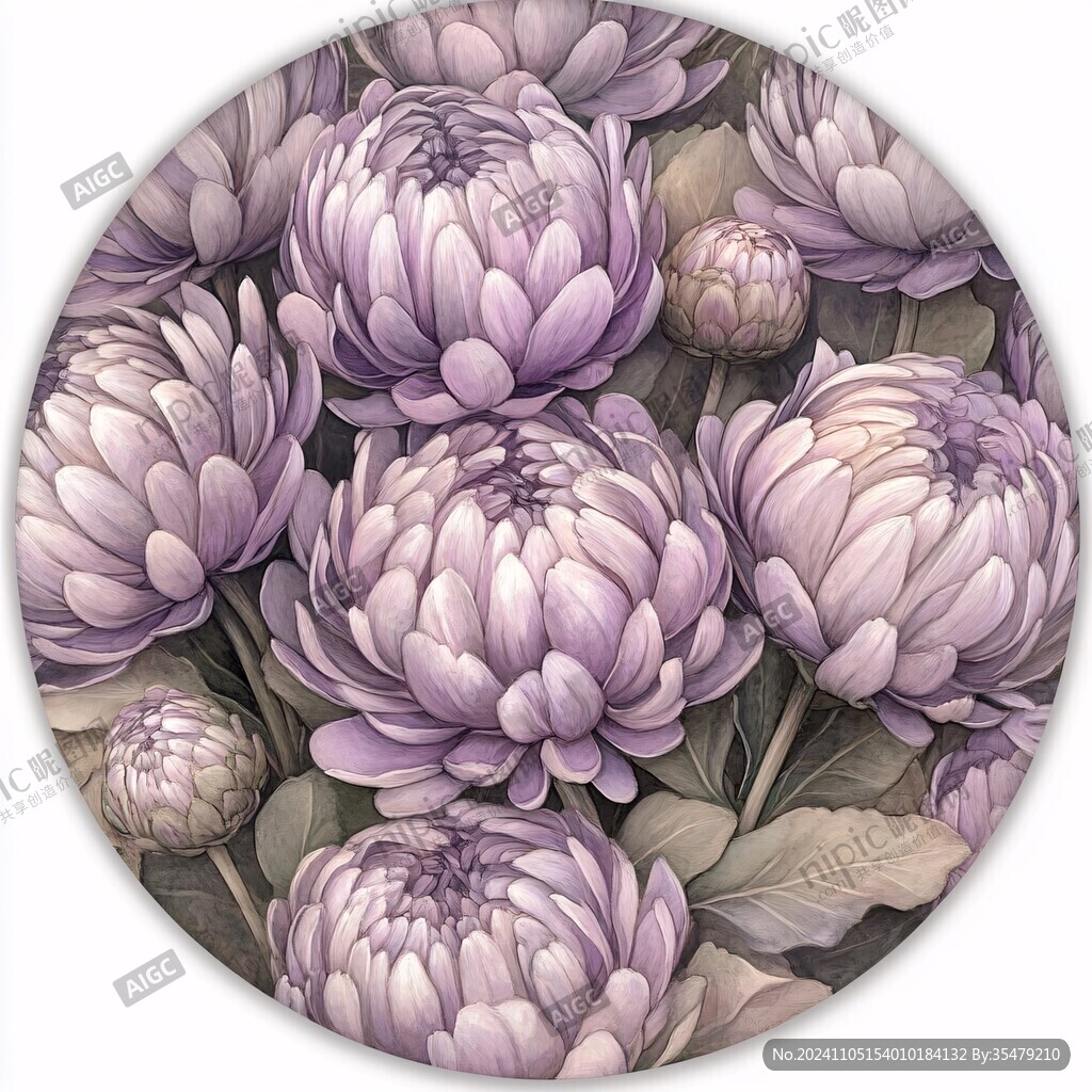 圓形盤花數碼印花
