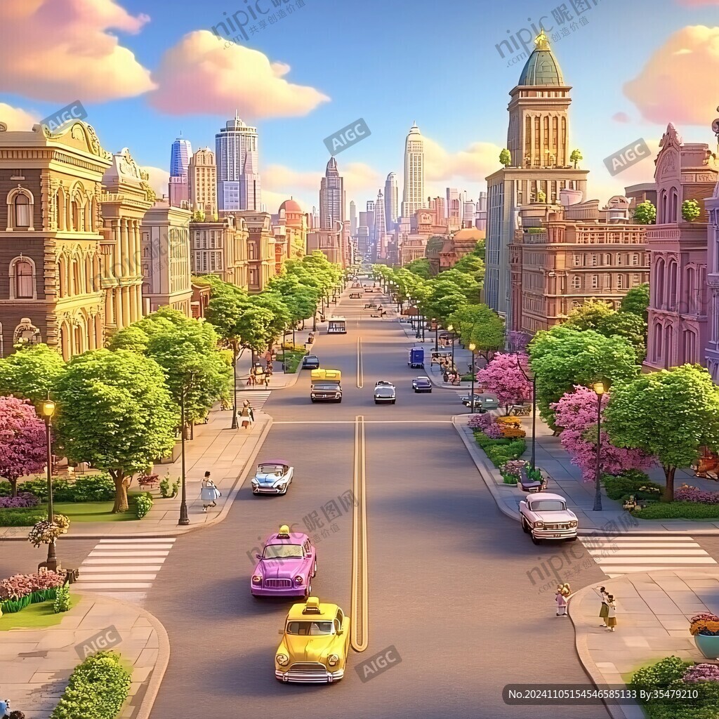 逼真的街道