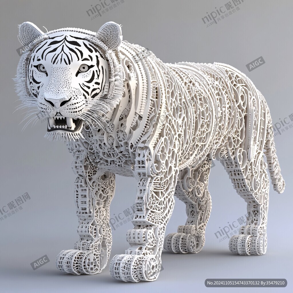 3d立體老虎
