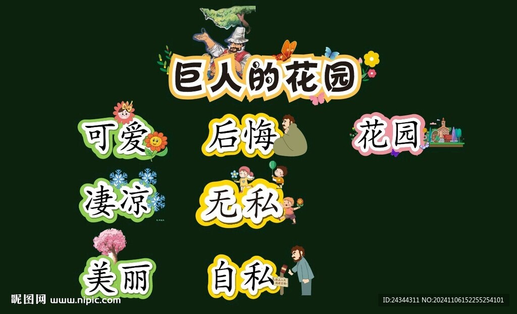 巨人的花園板書設計
